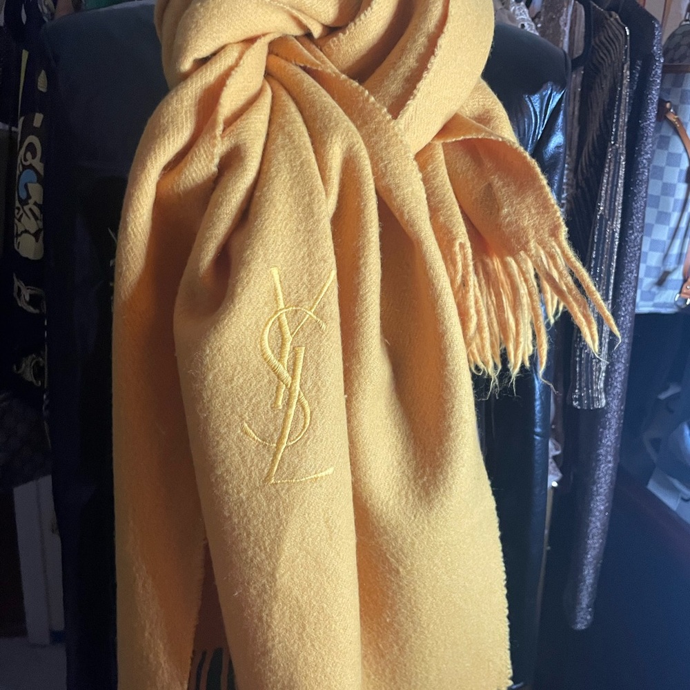Vintage Authentic YSL Yves Saint Laurent wool Scarf